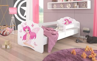 Lastevoodi eemaldatava kaitsega ADRK Furniture Casimo Girl with Wings, 80x160 cm цена и информация | Детские кровати | kaup24.ee