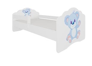 Детская кроватка со съемным ограждением ADRK Furniture Casimo Blue Bear, 80 x 160 см цена и информация | Детские кровати | kaup24.ee