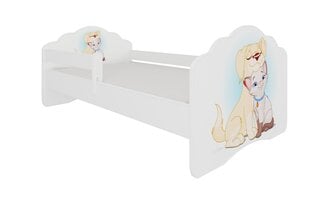 Детская кровать со съемной защитой ADRK Furniture Casimo Dog and Cat, 70x140 см цена и информация | Детские кровати | kaup24.ee