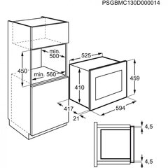 Electrolux KMFD264TEK цена и информация | Микроволновые печи | kaup24.ee