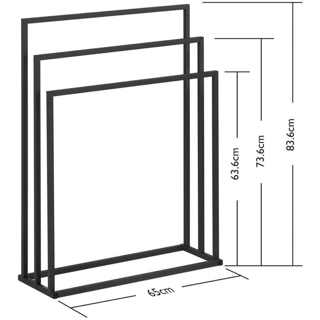 Põrandastatiiv 3 vabalt seisvale rätikule, PHYSA TR-21, 65 cm. x 21,5 cm. x 84 cm, hall цена и информация | Vannitoakapid | kaup24.ee