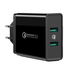 Зарядное устройство для мобильного телефона, Ugreen CD161, 2 x USB-A, 36 Вт, QC3.0, черный цена и информация | Зарядные устройства Power bank | kaup24.ee