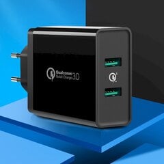 Зарядное устройство для мобильного телефона, Ugreen CD161, 2 x USB-A, 36 Вт, QC3.0, черный цена и информация | Зарядные устройства Power bank | kaup24.ee