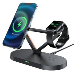 Traadita laadija ja statiiv, 3in1, Acefast E91, iPhone Apple Watch ja AirPods, 15 W.j, mustikas hind ja info | Akupangad | kaup24.ee