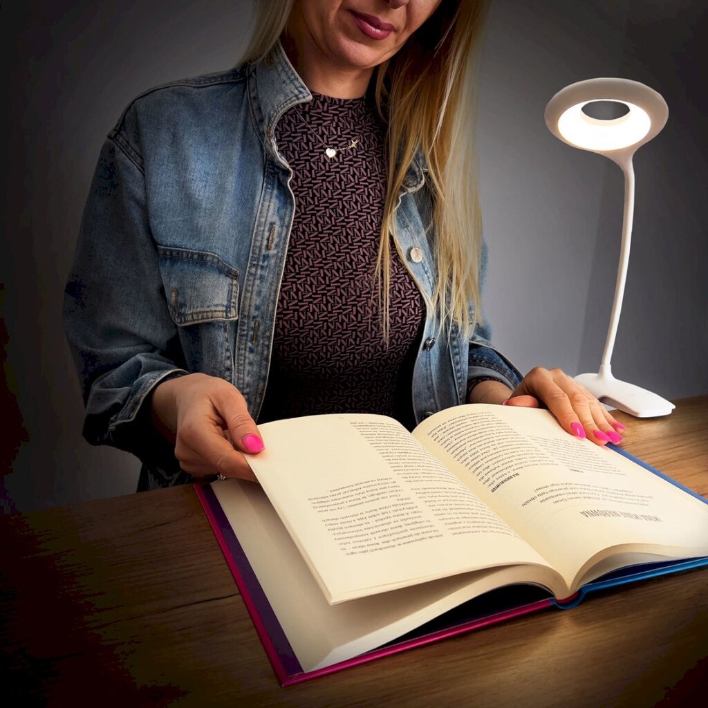 Juhtmeta LED kosmeetiline töö lugemislamp mikro-USB-kaabliga, Hurtel, valge hind ja info | Sülearvuti tarvikud | kaup24.ee