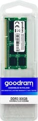 GoodRam DDR3 SODIMM 8GB 1600MHz CL11 (GR1600S364L11/8G) цена и информация | Оперативная память (RAM) | kaup24.ee