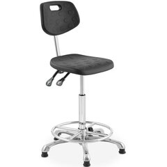 Стул для мастерской со спинкой и подставкой для ног, Fromm & Starck STAR_CHAIR_101, до 120 кг, 515-780 мм, черный цена и информация | Механические инструменты | kaup24.ee