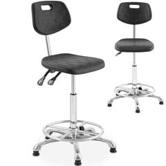 Стул для мастерской со спинкой и подставкой для ног, Fromm & Starck STAR_CHAIR_101, до 120 кг, 515-780 мм, черный цена и информация | Механические инструменты | kaup24.ee