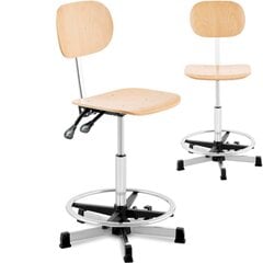 Стул для мастерской с подставкой для ног, Fromm & Starck STAR_CHAIR_131, до 120 кг, 550-800 мм. цена и информация | Механические инструменты | kaup24.ee