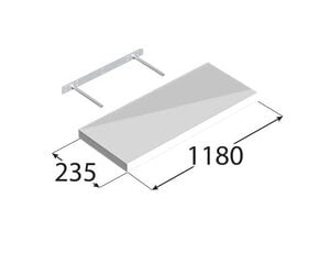 Полка со скрытым креплением 1180×235, белая цена и информация | Полки | kaup24.ee