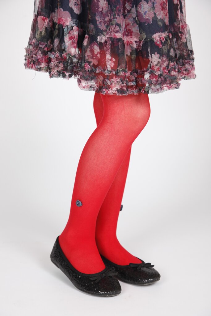 Laste punased sukkpüksid BLUROSE hind ja info | Tüdrukute sukkpüksid ja sokid | kaup24.ee
