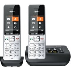 Gigaset telefon COMFORT 500A duo hõbedane-must цена и информация | Стационарные телефоны | kaup24.ee