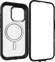 Otterbox kaitsekest Defender XT, iPhone 15 Pro, must / läbipaistev hind ja info | Telefoni kaaned, ümbrised | kaup24.ee