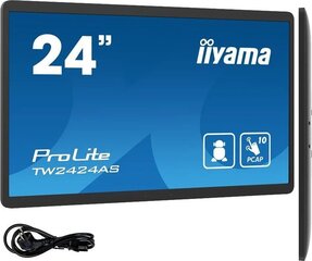 iiyama monitor Digital signage 23.8" 4K Ultra HD puutetundlik ekraan, must цена и информация | Мониторы | kaup24.ee