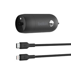 Belkin USB-C autolaadija Car Charger 30W PD 1m Lightning-kaabel CCA004bt1MBK5 hind ja info | Mobiiltelefonide laadijad | kaup24.ee