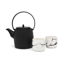 Bredemeijer teekomplekt 153014 Teapot Gift Set Kobe 1l + 2 cups, must/valge hind ja info | Kohvikannud, teekannud | kaup24.ee