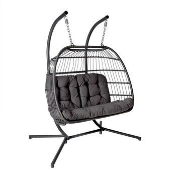 Стоящее подвесное кресло Yoyo Double, серое цена и информация | Садовые стулья, кресла, пуфы | kaup24.ee