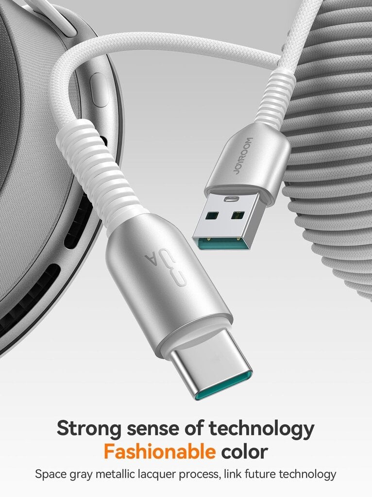 Laadimisjuhe Joyroom S-A51 USB-A to USB-C 3A 1.2m helehall цена и информация | Mobiiltelefonide kaablid | kaup24.ee