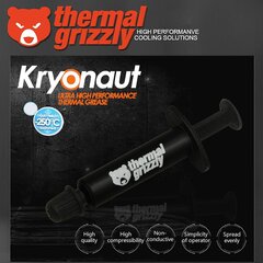 g Thermal Grizzly Kryonaut kombineeritud termopasta GPU ja protsessori jahuti jaoks hind ja info | Lisatarvikud korpustele | kaup24.ee