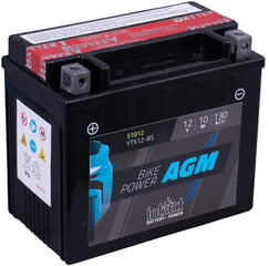 Аккумулятор для мотоциклов intAct Battery-Power AGM (YTX12-BS) 10AH (c20) 130A (EN) цена и информация | Аккумуляторы | kaup24.ee