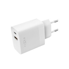 Seinalaadija fikseeritud 1xUsb-A 1xUsb-C Pd ja Qc 3.0 20W valge hind ja info | Mobiiltelefonide laadijad | kaup24.ee