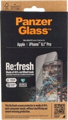 PanzerGlass ekraani kaitseklaas Screen Protector Recycled Glass clear iP 15 Pro hind ja info | Ekraani kaitsekiled | kaup24.ee