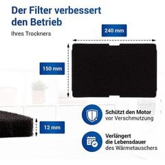 10 tk kuivati filter kuivati jaoks, vahetus 2964840100 jaoks, filter kuivati jaoks De8635rx Ds7512pa trummel hind ja info | Veefiltrid | kaup24.ee