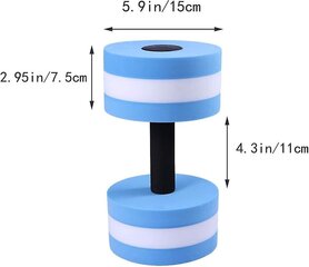 Vesihantlid Ujuvad hantlid Aeroobika Hantlid Aqua Fitness Foam Suspension Hantlid - 1 paar (sinine) hind ja info | Pehmed mänguasjad | kaup24.ee