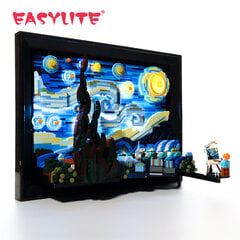 LED-komplekt 21333 Vincent Van Goghile Starry Night Ehitusklotsid Lastele Tellised Mänguasjad Ainult Lambikomplekt Valgustus Mudeli puudub цена и информация | Пазлы | kaup24.ee