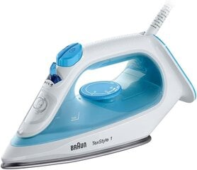 Braun TexStyle 1- Aurutriikraud SI 1050BL – superkeraamilise tallaga, vertikaalne aur, 2000 W, sinine hind ja info | Triikrauad, riideaurutid | kaup24.ee