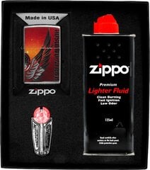 Набор ZIPPO Зажигалка HIGH POLISHED CHROME NO 4 Подарочный набор No1 цена и информация | Зажигалки и аксессуары | kaup24.ee