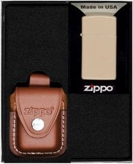 Набор ZIPPO Зажигалка FLAT SAND SLIM Подарочный набор No2 цена и информация | Зажигалки и аксессуары | kaup24.ee