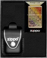 Набор ZIPPO Зажигалка VINTAGE BRASS FUSION PATTERN Подарочный набор No3 цена и информация | Зажигалки и аксессуары | kaup24.ee