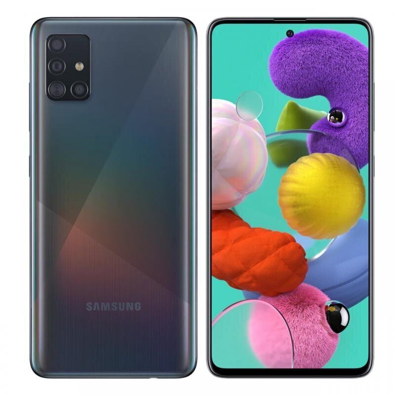 Mobiiltelefon Samsung Galaxy A51, 128GB, Dual SIM, Must hind ja info | Telefonid | kaup24.ee