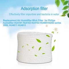 Õhuniisutaja Wick-filter (Philipsi HU4801 HU4802 HU4803 HU4811 HU4813 jaoks, niisutaja osade tarvikud) – 1 pakk цена и информация | Увлажнители воздуха | kaup24.ee