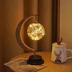 Iron Night Light, Magic Star Moon Light, LED dekoratiivvalgusti pidudeks, pulmadeks, magamistubadeks ja paljudeks muudeks puhkudeks, USB-port, 11 x 6 x 6 tolli цена и информация | Настольные лампы | kaup24.ee