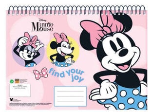 Disney Minnie Joy A/4 spiral sketchbook 30 lehte цена и информация | Канцелярские товары | kaup24.ee