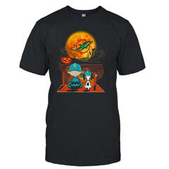 Snoopy And Charlie Brown Miami Dolphins Sitting Under Moon Halloween 2023 T-shirt hind ja info | Meeste T-särgid | kaup24.ee