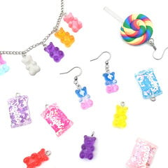 32 tk Mix Gummy Bear Candy Resin amuletid DIY käevõru kaelarihma jaoks hind ja info | Meeste ehted | kaup24.ee