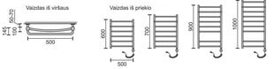 Elektriline käterätikuivati Rosela Sonata Plus küttekehaga, 500x700 mm, 200W цена и информация | Полотенцесушители | kaup24.ee