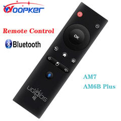 Woopker originaal Bluetoothi ​​häälkaugjuhtimispuldi asendusgüroskoop Airmouse UGOOS Android TV Box AM7 AM6B Plus UT8 PRO jaoks hind ja info | Smart TV tarvikud | kaup24.ee