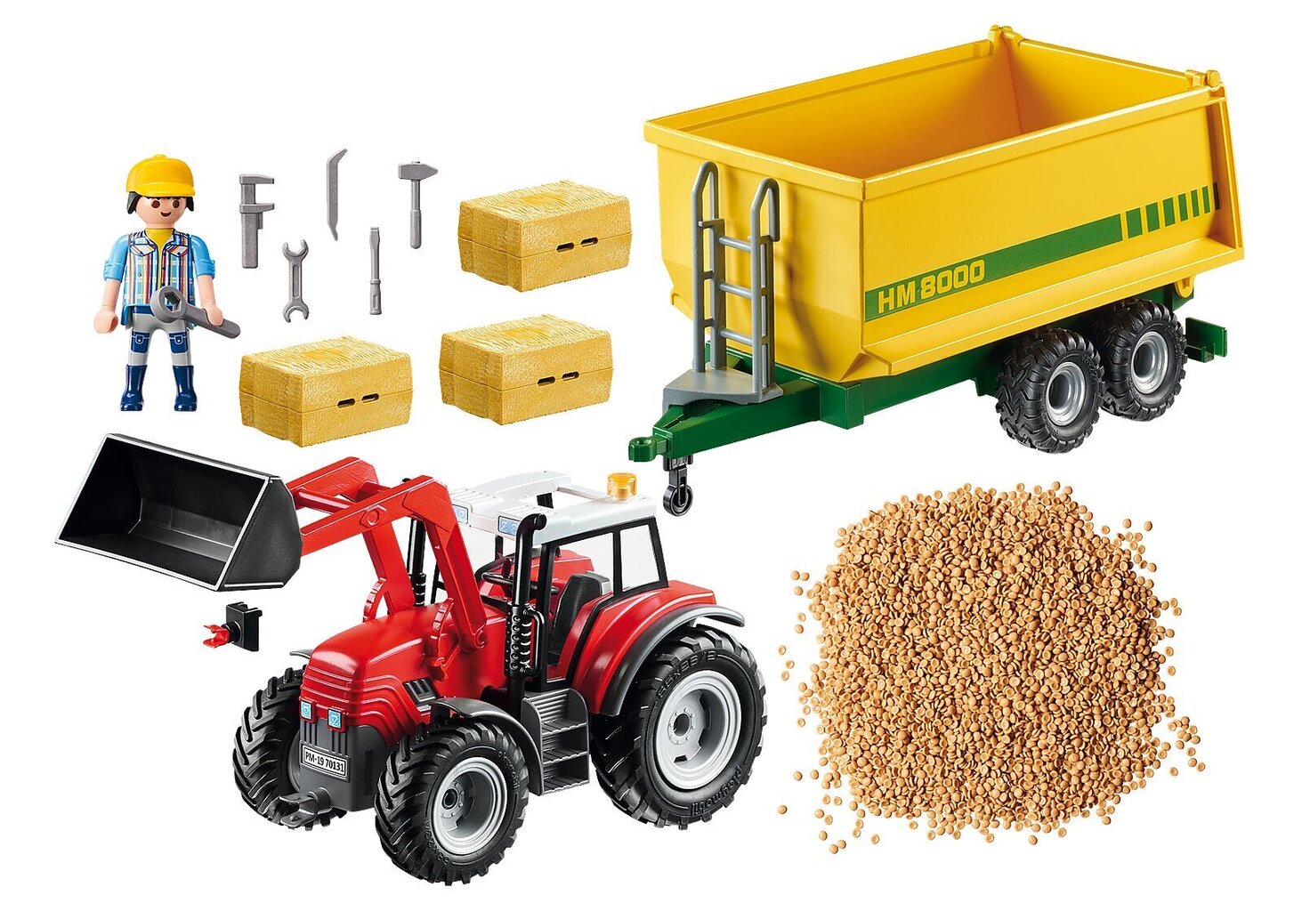 Traktor haagisega 70131 PLAYMOBIL® Country цена и информация | Klotsid ja konstruktorid | kaup24.ee