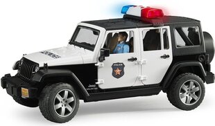 Politseiauto Jeep Wrangle Bruder, BR-02526 hind ja info | Poiste mänguasjad | kaup24.ee