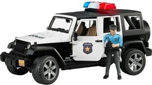 Politseiauto Jeep Wrangle Bruder, BR-02526 hind ja info | Poiste mänguasjad | kaup24.ee