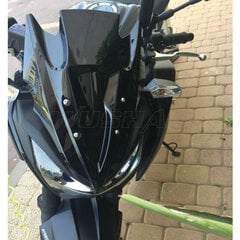 Mootorratta topeltmulliga esiklaasi esiklaasi ekraan 2013 2014 2015 2016 2017 2018 Kawasaki Z250 Z300 Z 250 300 must suitsu цена и информация | Мотоаксессуары | kaup24.ee