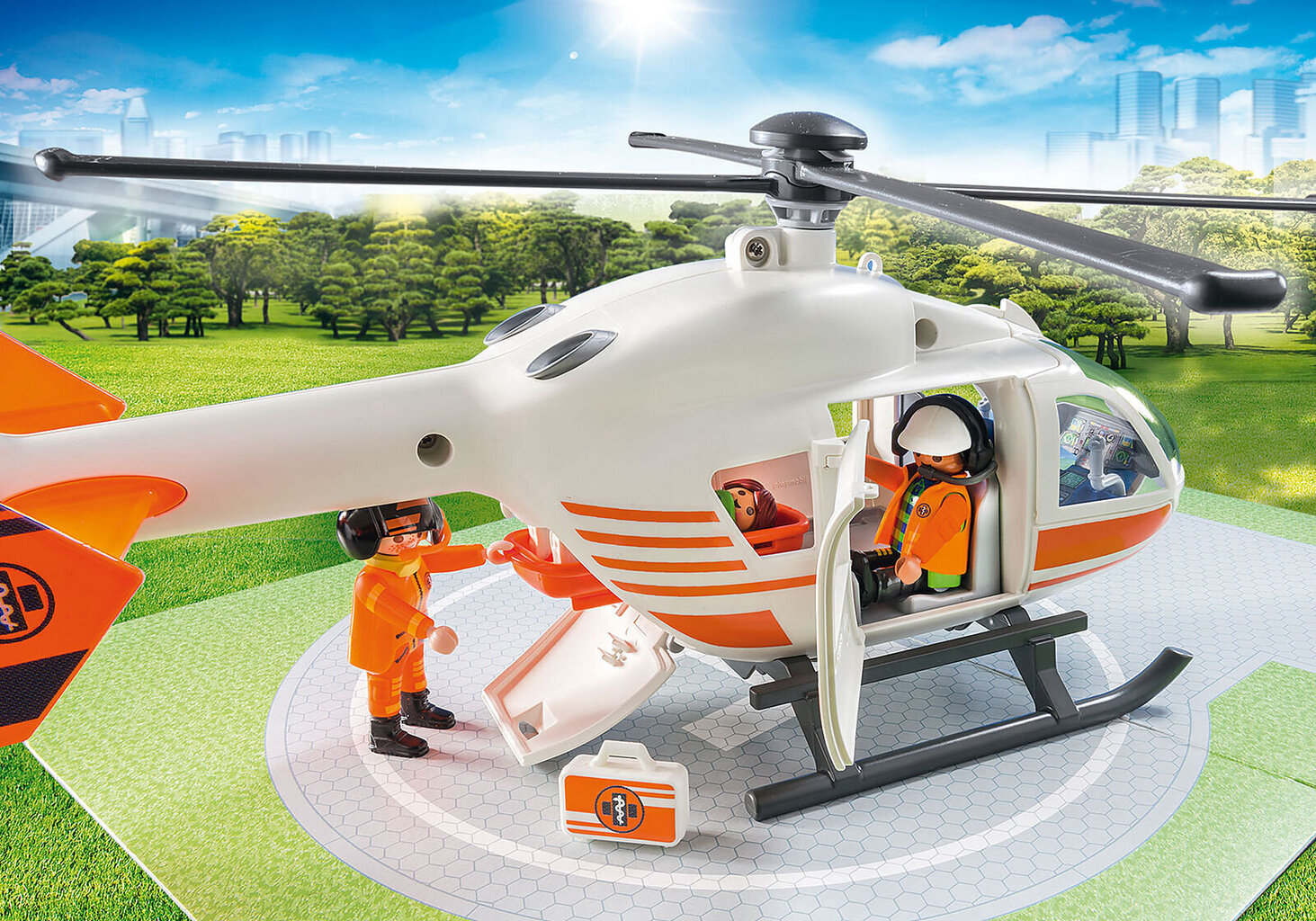 Kiirabi helikopter 70048 PLAYMOBIL® City Life цена и информация | Klotsid ja konstruktorid | kaup24.ee