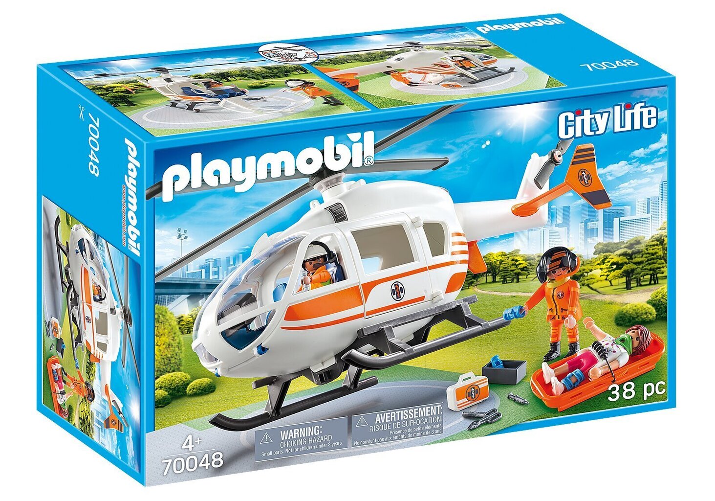 Kiirabi helikopter 70048 PLAYMOBIL® City Life цена и информация | Klotsid ja konstruktorid | kaup24.ee