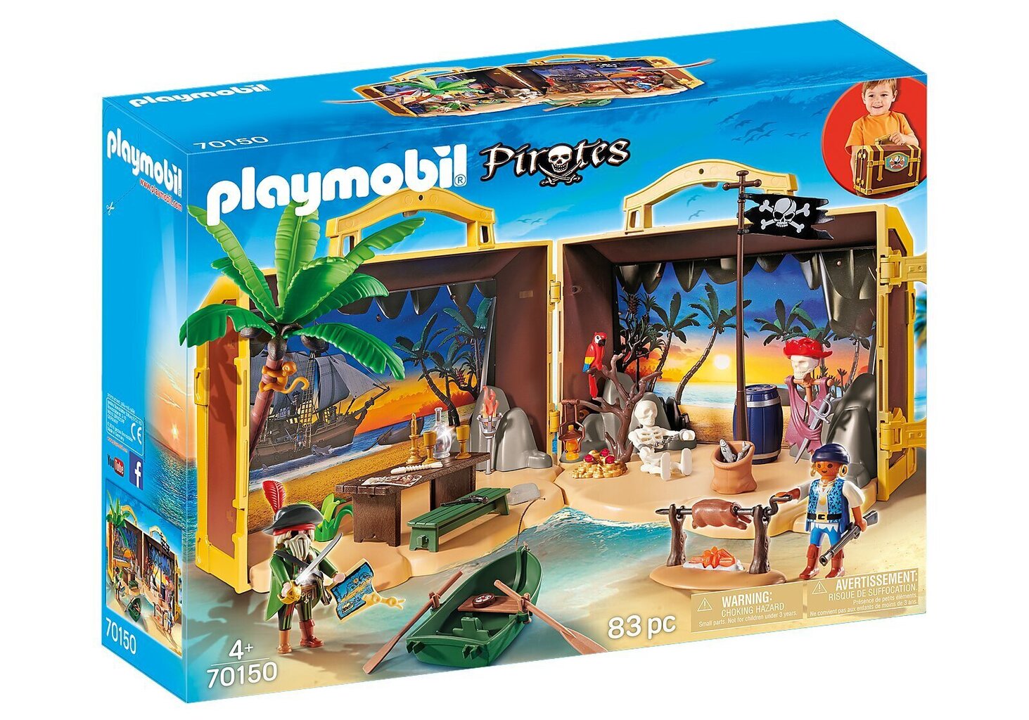 70150 PLAYMOBIL® Pirates, Kaasaskantav piraatide saar цена и информация | Klotsid ja konstruktorid | kaup24.ee