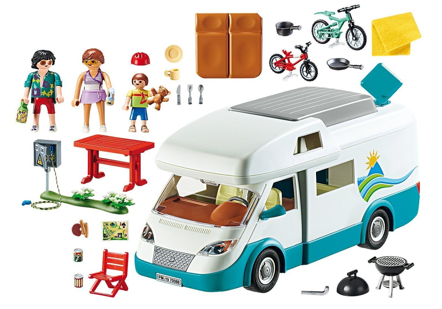 70088 PLAYMOBIL® Family Fun, Matkaauto цена и информация | Klotsid ja konstruktorid | kaup24.ee