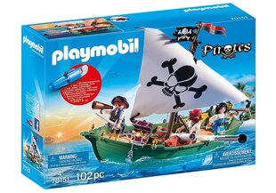 Piraadilaev veealuse mootoriga 70151 PLAYMOBIL® Pirates цена и информация | Конструкторы и кубики | kaup24.ee